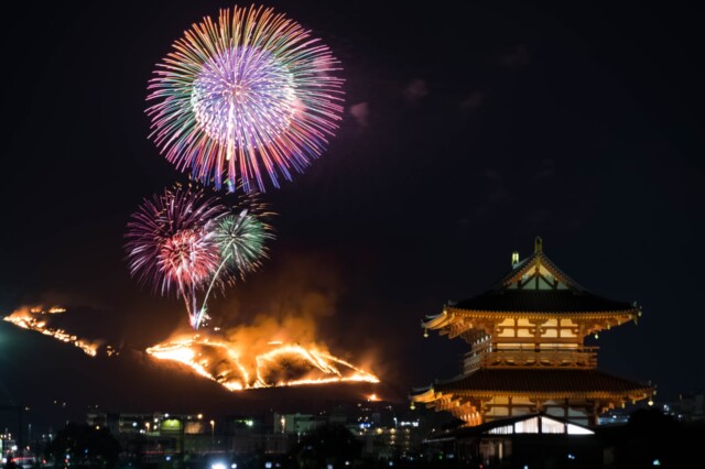 冬二月 奈良の山焼き
